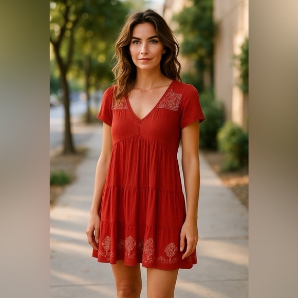 Knox Rose Dresses & Skirts - Knox Rose Women's Dark Orange Lightweight Dress